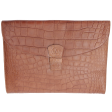 Porte-documents Mya croco camel